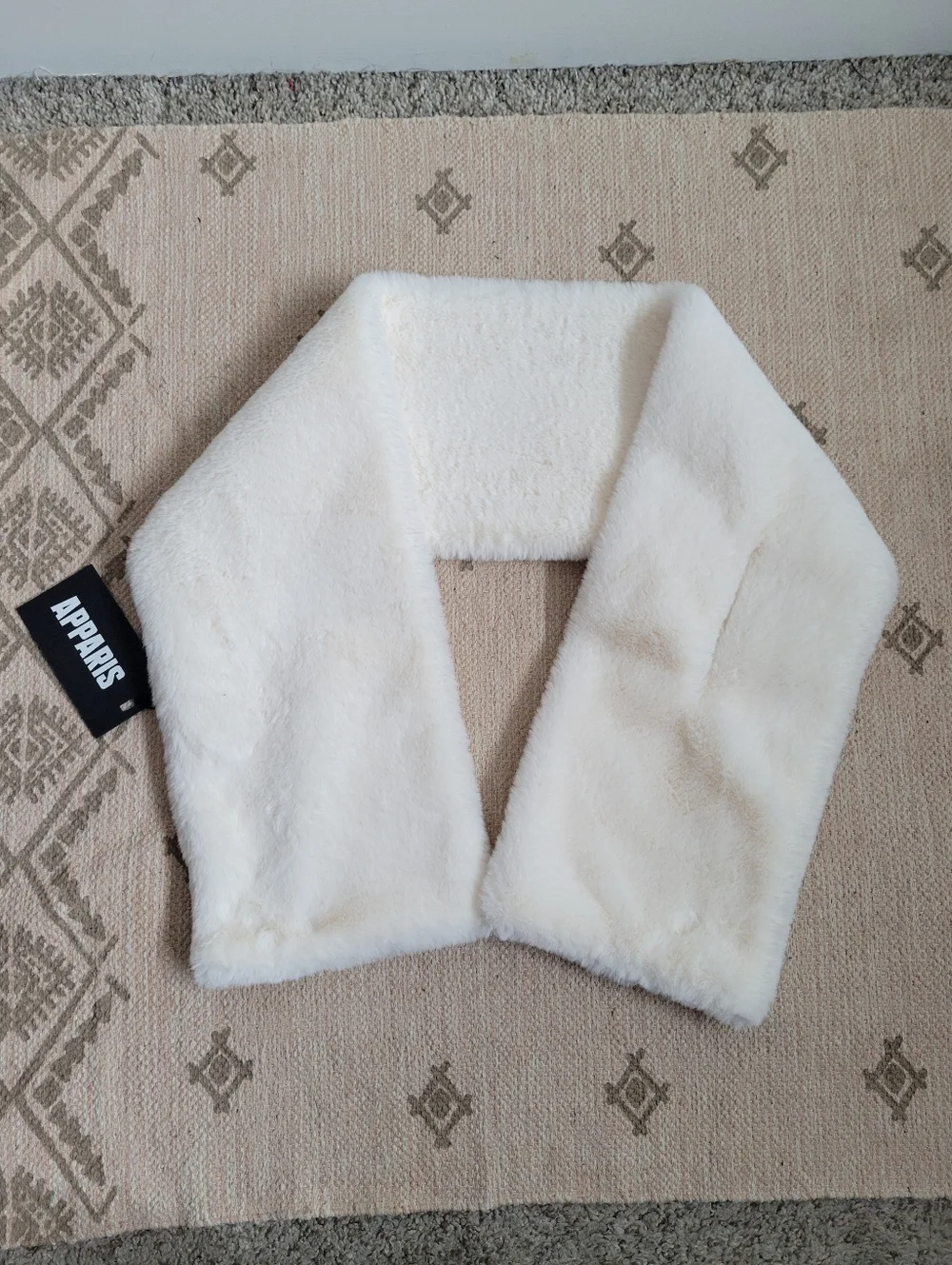 APPARIS Bambi‎ Faux Fur Scarf in Cream